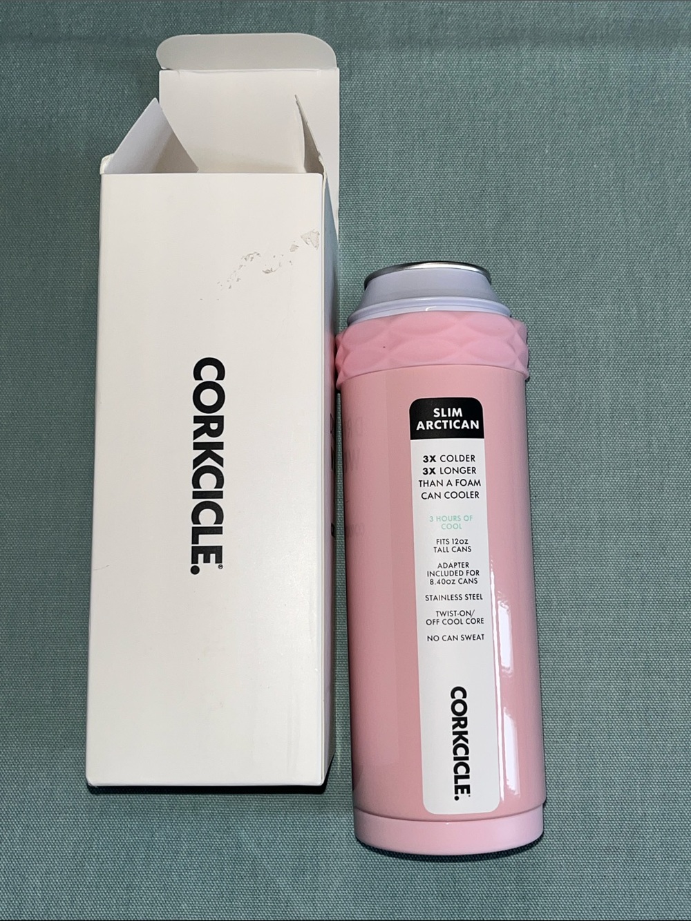 Corkcicle Slim Arctican Can Cooler - Pink